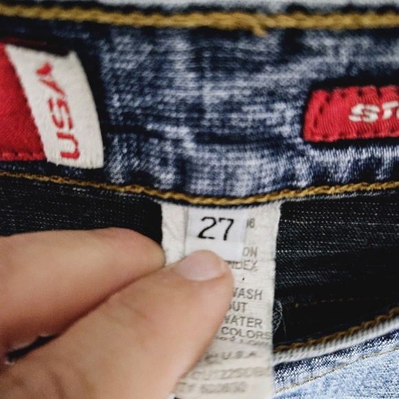 GUESS | vintage exposed button fly flare leg stretch denim jeans - Picture 10 of 11